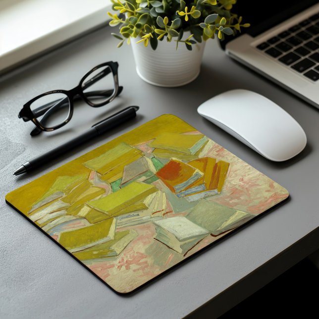 Piles of French Novels | Vincent van Gogh Mouse Mat (Creator Uploaded)