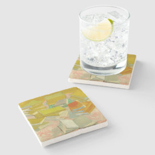 Piles of French Novels Vincent van Gogh Stone Coaster