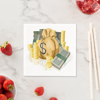 Piles of Money Paper Napkins