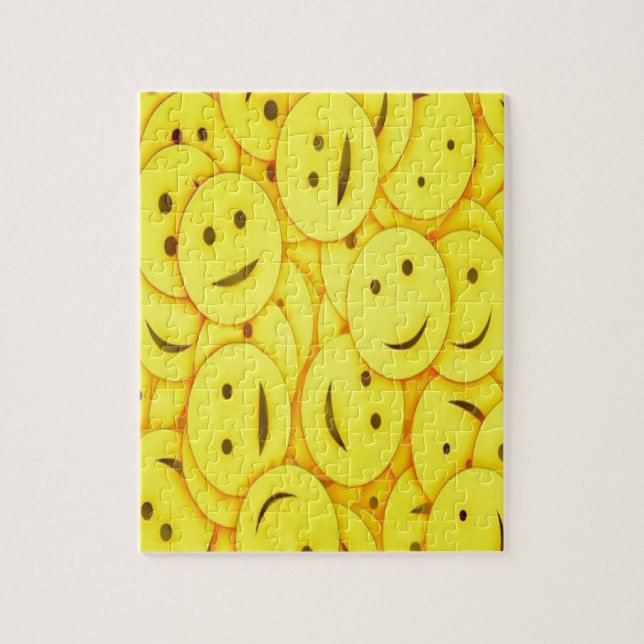 Piles of Yellow Cute Happy Faces Jigsaw Puzzle (Vertical)