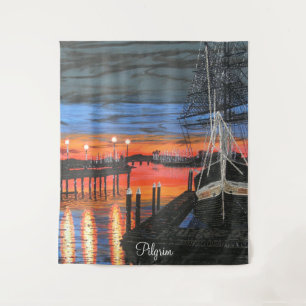 Pilgrim at dawn Dana point harbour Tapestry