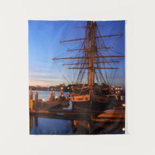 Pilgrim at dawn Dana point harbour Tapestry