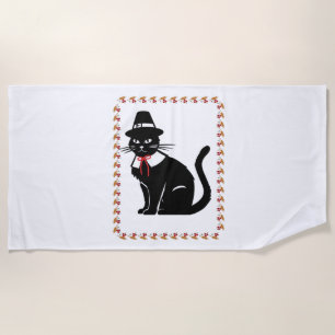 Pilgrim Cat Oversized T-Shirt Beach Towel