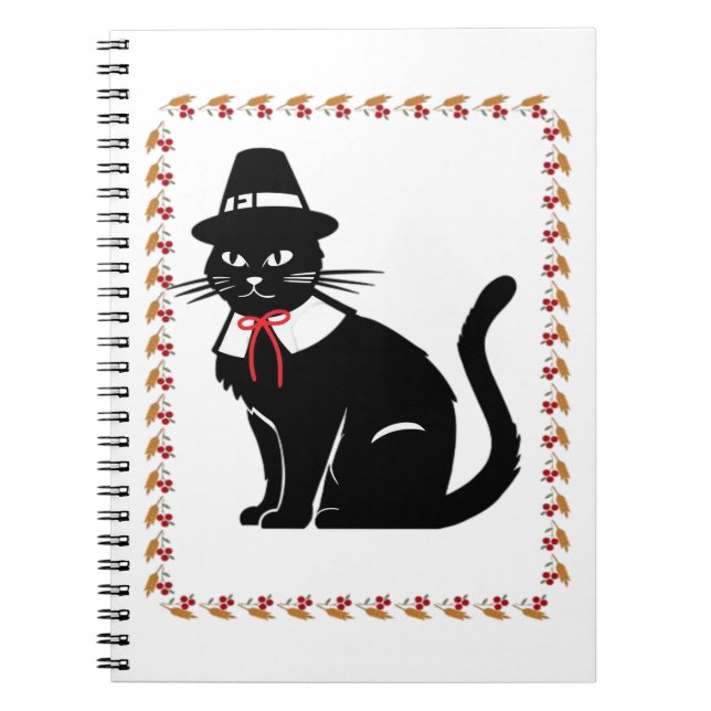 Pilgrim Cat Oversized T-Shirt Notebook (Front)