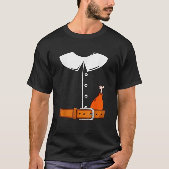 Pilgrim Costume Collar Thanksgiving Turkey Day Men T-Shirt (Front)