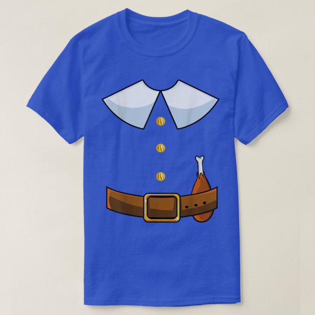 Pilgrim Costume Collar Thanksgiving Turkey Day Men T-Shirt (Design Front)