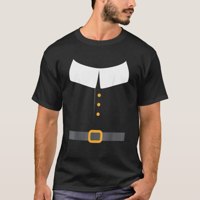 Pilgrim Costume  Cute Thanksgiving T-Shirt (Front)