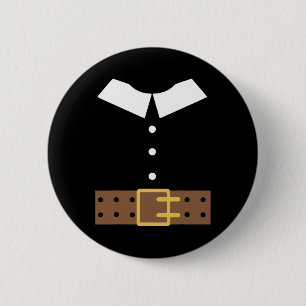 Pilgrim Costume Halloween Funny Thanksgiving Boys 6 Cm Round Badge