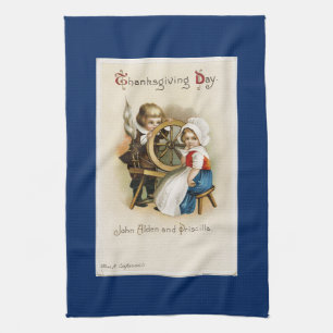 Pilgrim Couple Tea Towel