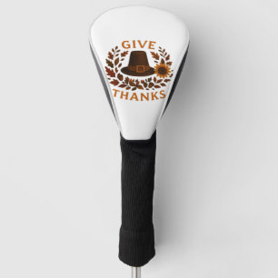Pilgrim Hat with Autumn Wreath Classic T-Shirt.png Golf Head Cover