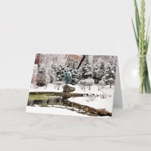 Pilgrim maiden in winter card