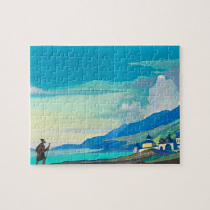 Pilgrim of the Radiant City by Nicholas Roerich Jigsaw Puzzle