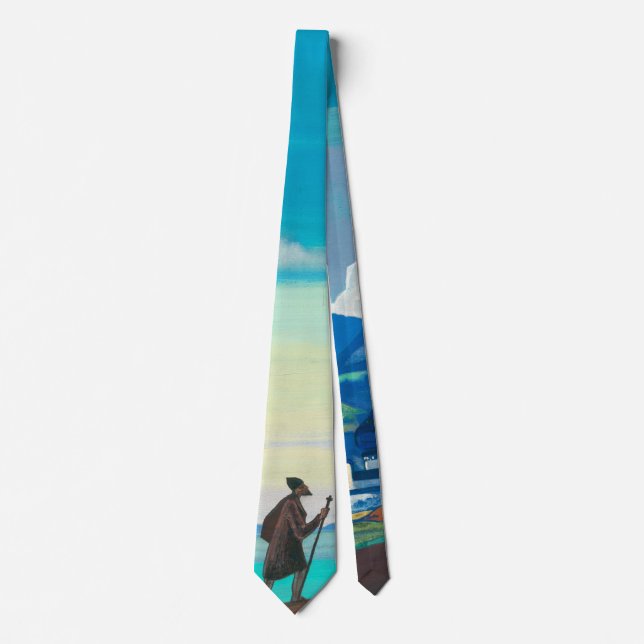 Pilgrim of the Radiant City by Nicholas Roerich Tie (Front)