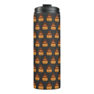 Pilgrim Pumpkin Grin Thanksgiving Thermal Tumbler