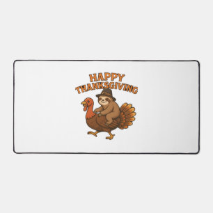 Pilgrim Sloth on Turkey Thanksgiving Classic T-Shi Desk Mat