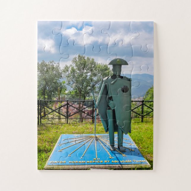 Pilgrim statue jigsaw puzzle (Vertical)