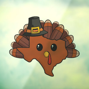 Pilgrim Texas Turkey Window Cling