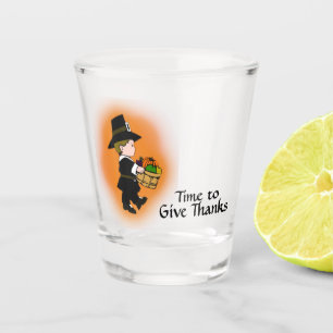 Pilgrim Time to Give Thanks Shot Glass
