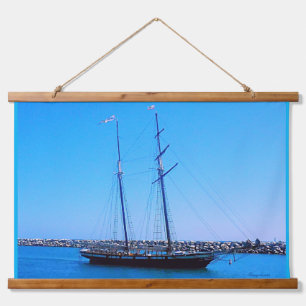 Pilgrim to port, hanging tapestry