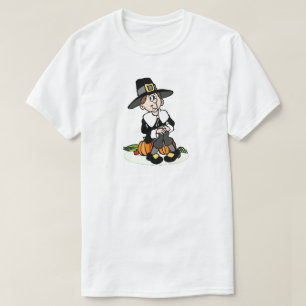 Pilgrim With Pumpkin T-Shirt