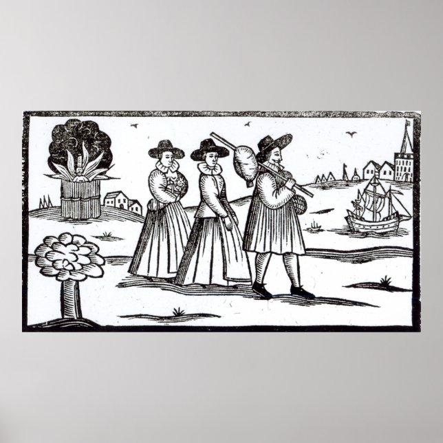 Pilgrims departing for the New World Poster (Front)