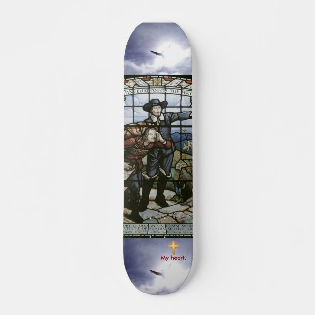 Pilgrims Progress (Cross my heart) Skateboard (Front)