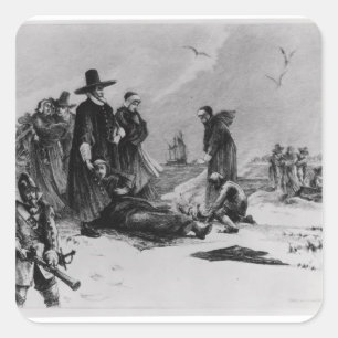 Pilgrims Square Sticker