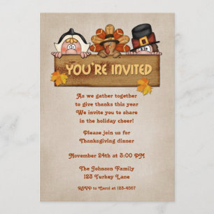 Pilgrims Thanksgiving Invitation