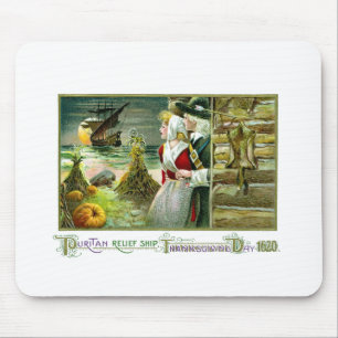 Pilgrim's Thanksgiving of 1620 Mouse Mat