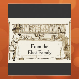 Pilgrims Thanksgiving Wine Label