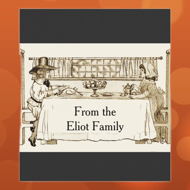 Pilgrims Thanksgiving  Wine Label (Creator Uploaded)