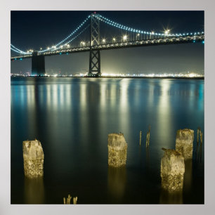 Pilings along the Embarcadero, San Francisco Poster
