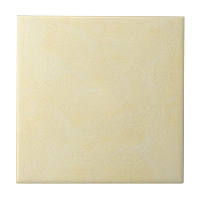 Pilkington Cream c1900 Solid Faux Crazed Repro Tile (Front)