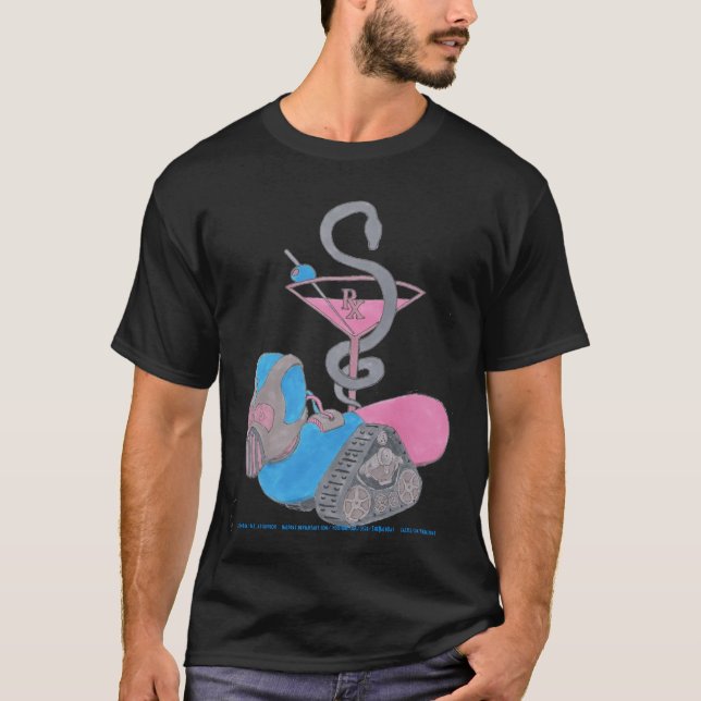 Pill-Bot V.2 Pharm-Tini  T-Shirt (Front)