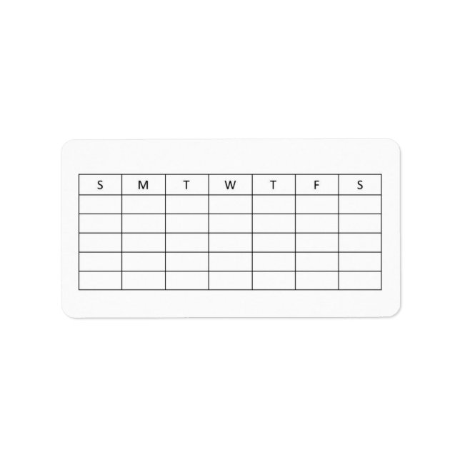 Pill Bottle Sticker Label. Mark off days for meds (Front)