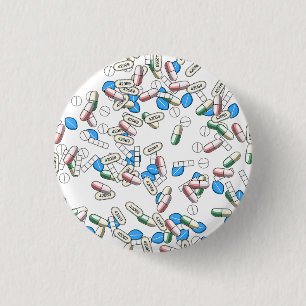 Pill Sprinkles Pattern 3 Cm Round Badge