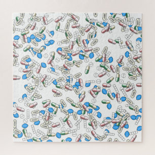 Pill Sprinkles Pattern Jigsaw Puzzle