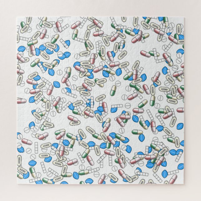 Pill Sprinkles Pattern Jigsaw Puzzle (Vertical)