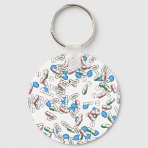 Pill Sprinkles Pattern Key Ring
