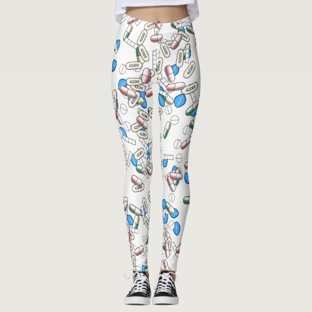 Pill Sprinkles Pattern Leggings (Front)
