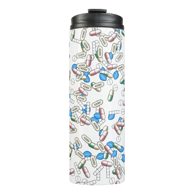 Pill Sprinkles Pattern Thermal Tumbler (Front)
