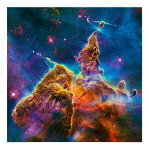 Pillar and Jets in the Carina Nebula Poster