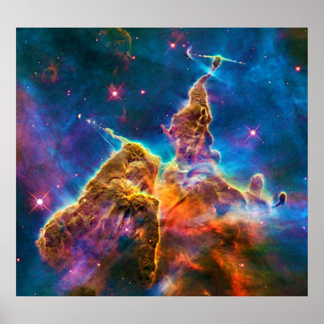 Pillar and Jets in the Carina Nebula, ZGOS Poster (Front)