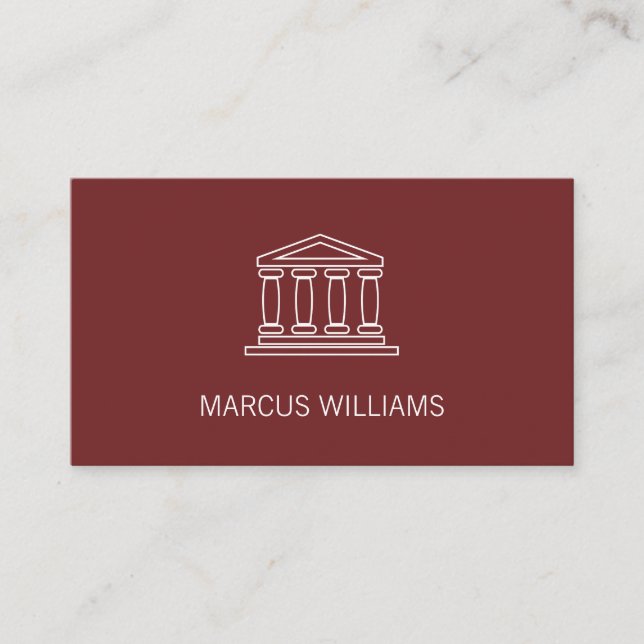 Pillar Building Icon | Professional Business Card (Front)