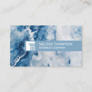 Pillar Logo   Blue Marble Background Business Card