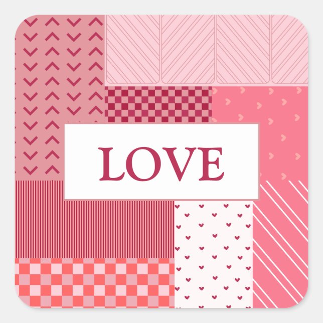 Pillar Love Candle Square Sticker (Front)