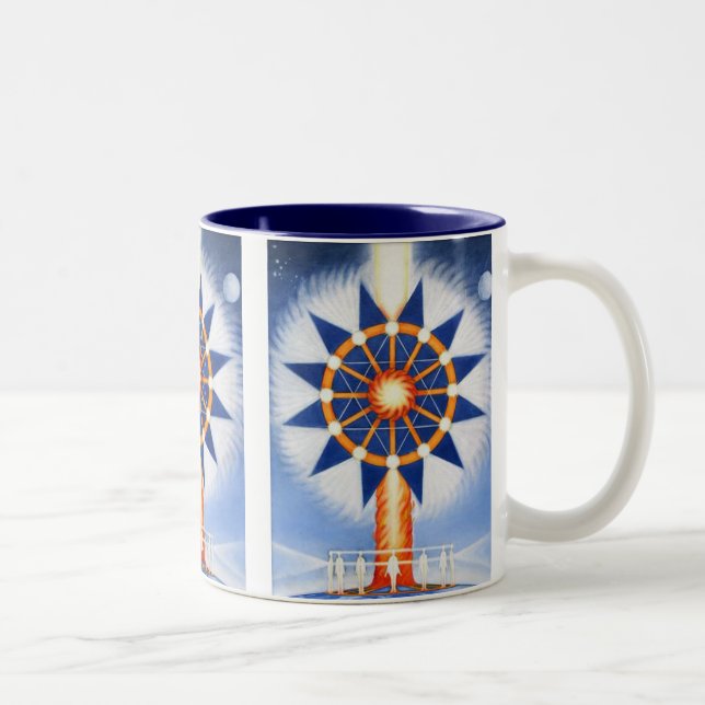 Pillar of Fire by Lynda Vugler Two-Tone Coffee Mug (Right)