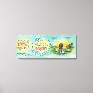 Pillar Rock, Washington - Pillar Rock Salmon Canvas Print