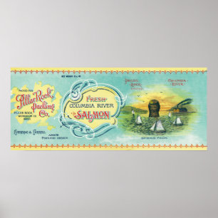 Pillar Rock, Washington - Pillar Rock Salmon Poster
