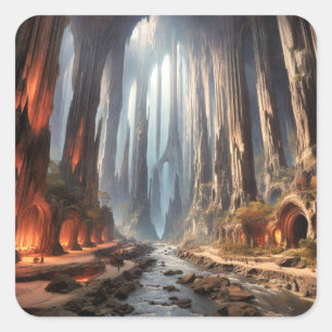 Pillars and People Square Sticker